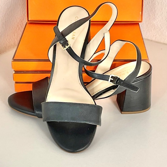 Cole Haan Josie Leather Grand 360 Block Heel Sandal Size 8.5 - Picture 2 of 10